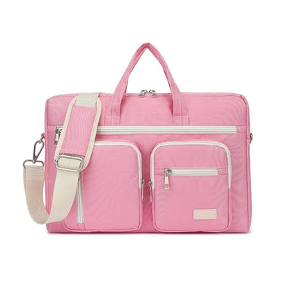 15-15.6 inch Laptop Shoulder Bag, for MacBook Pro 16, Hp Lenovo Dell 14 inch Waterproof Messenger Bag Case Sleeve (pink) - color: Pink, size: 15 inch/15.6 inch