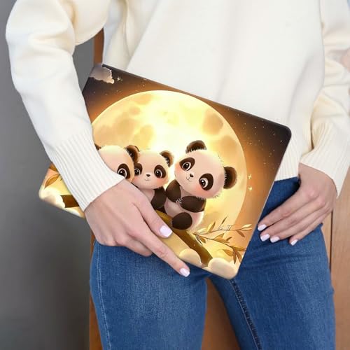 15.6 Inch Laptop Skin Sticker, Reusable Vinyl Cover Protector with 2 Wrist Pad Skins, Removable Waterproof Scratch-Resistant for 12-15.6 Inch Laptop Notebook,Moon Panda - color: Moon Panda