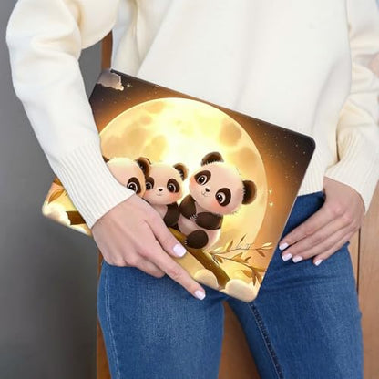 15.6 Inch Laptop Skin Sticker, Reusable Vinyl Cover Protector with 2 Wrist Pad Skins, Removable Waterproof Scratch-Resistant for 12-15.6 Inch Laptop Notebook,Moon Panda - color: Moon Panda