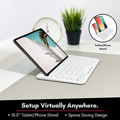 Macally Compact Bluetooth Keyboard and a Comfortable Bluetooth Mouse, Office Essentials