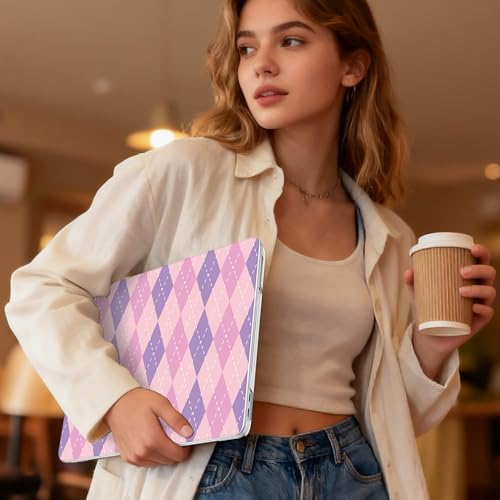 May Chen for MacBook Neo Case 13 inch 2026 | 100% Match Official Color | Pattern Printing, Anti-Crack & Scratch & Fingerprint | Protective Hard Shell Cases Laptop Model A3404 - Pink Purple - color: Pink purple