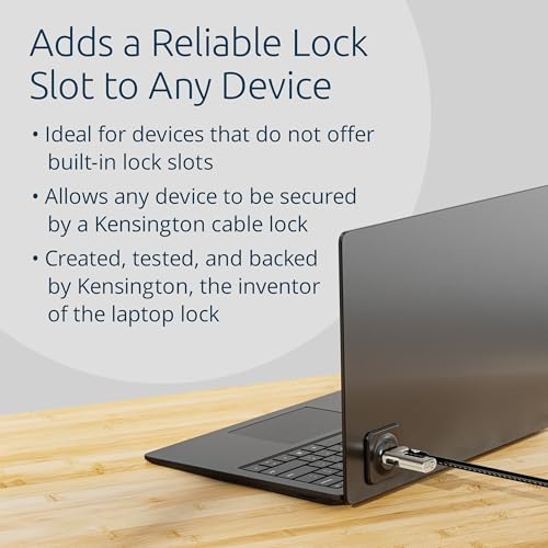Kensington Computer Lock Adapter Kit - Lock and Adhesive Adapter K60206WW - style: Lock + adapter