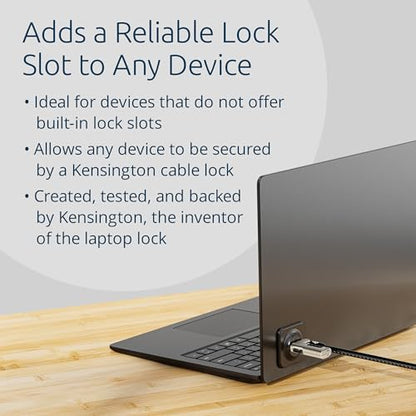 Kensington Computer Lock Adapter Kit - Lock and Adhesive Adapter K60206WW - style: Lock + adapter