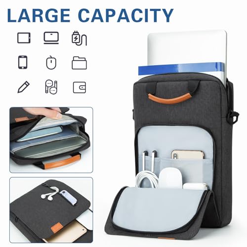 Laptop Sleeve Bag for 14 Inch MacBook Pro/Max M1 M2 M3 M4 M5 A3426 A3427 A3434, Waterproof Protective Lightweight Laptop Computer Cover Bag, Deep Gray - color: Deep Gray, size: 14 Inch