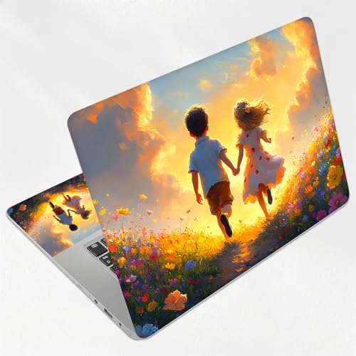 Kids Starry Field Universal Laptop Skin Sticker 3PCS, Protective Decal Trim-to-Fit 11.6" 13.3" 14" 15.6" Laptop Vinyl Cover, Removable Anti-Scratch Computer Decal Protector - color: Kids Starry Field