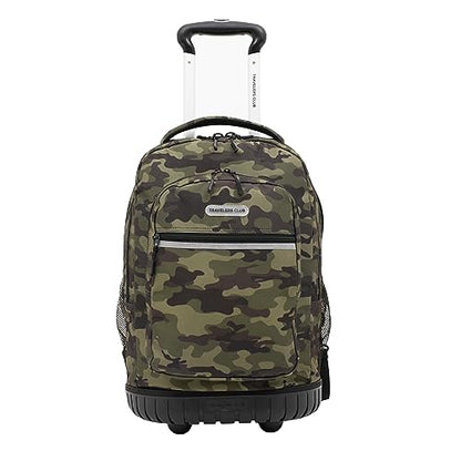 Travelers Club 20" Rolling Backpack with Laptop Compartment, Camo - color: Camo, size: 20 Inch