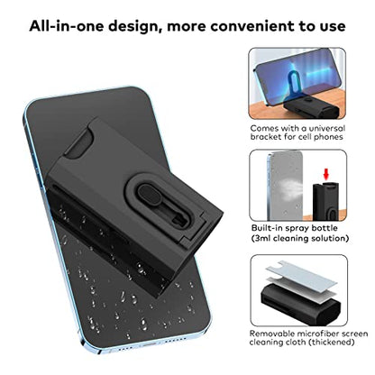 8 in 1 Electronic Cleaning kit - Keyboard Cleaner, Keyboard Cleaning Kit, Laptop Cleaner, Laptop Cleaning Kit, Electronic Cleaner Kit for Laptop/Phone(Give Away a Flannel Cloth) Black