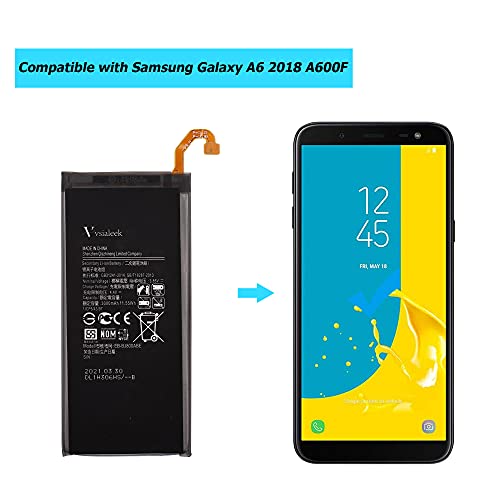EB-BJ800ABE Replacement Battery Compatible with Samsung Galaxy A6 2018 A600F J6 2018 SM-J600F with Toolkit