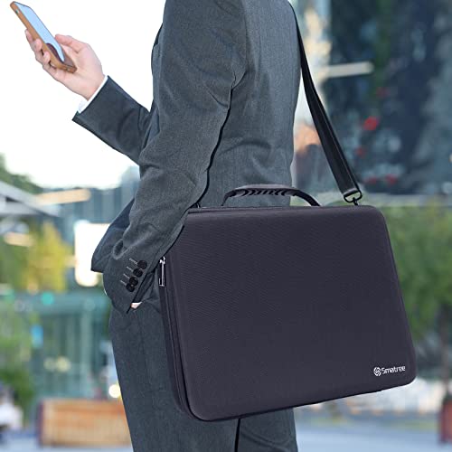 Smatree Hard Laptop Shoulder Bag for 16 inch MacBook Pro M4 2024/M3 2023, 13 inch iPad Pro M5 2025/11 inch iPadPro M5 2025/13 inch iPad Air M3 2025, 15 inch Dell XPS 15 9510 (Fit US/EU/UK Power Plug)
