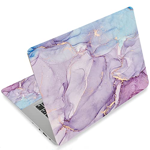 Laptop Skin Sticker Decal,13.3" 14" 15" 15.4" 15.6 inch Laptop Universal Vinyl Skin Sticker Cover,Dustproof Waterproof Reusable Art Decal Protector with Free 2 Wrist Pads (Marble 6) - color: Marble 6