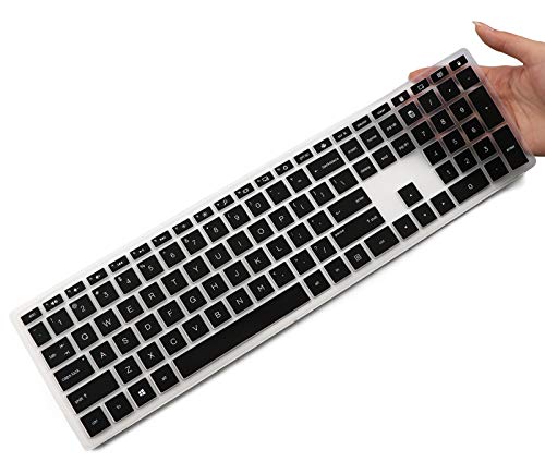 CASEDAO Keyboard Cover Skin for HP Pavilion 27" All in One Desktop xa0055ng/xa0050/xa0080/xa0014/0370Nd/0010Na/0076Hk, HP Pavilion Wireless Keyboard Combo 800, HP Pavilion 23.8 24 inch Desktop-Black