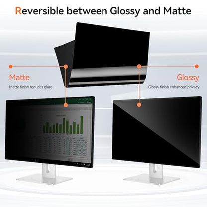 Mamol 21.5 Inch Computer Privacy Screen - Removable Anti Blue Light Glare Filter, Anti-Scratch Protective Film - size: 21.5'' Privacy Screen (16:9)