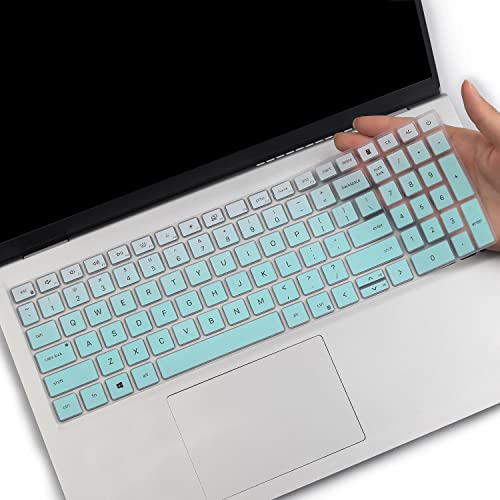 Keyboard Cover for 2025 Dell 15 Laptop DC15250 DC15255 15.6, Dell Inspiron 15 3510 3511 3515 3525 3530 3535 5510 5515 5518 7510 15.6, Vostro 3510 3520 3530 5510 5515 15.6, Latitude 3520/Inspiron 7610 - color: MintGreen