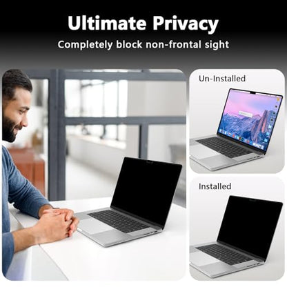 360° Magnetic Privacy Screen for MacBook Air 13.6 Inch (2022-2025, M2/M3/M4), Removable Screen Protector with Webcam Cover to Anti Glare Blue Light 13.6 Inch Privacy Screen Shield - size: Privacy Screen MacBook Air 13.6 Inch