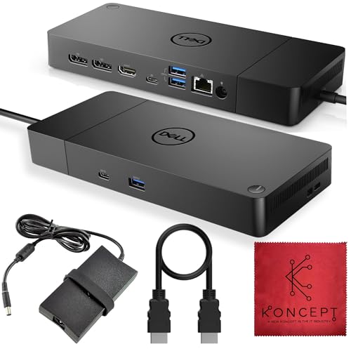 Dell WD19S Docking Station Dual Monitor - 180W USB-C, HDMI + DisplayPort | Features mini-DisplayPort, 2x USB-C & 3x USB-A 3.0 for full expansion