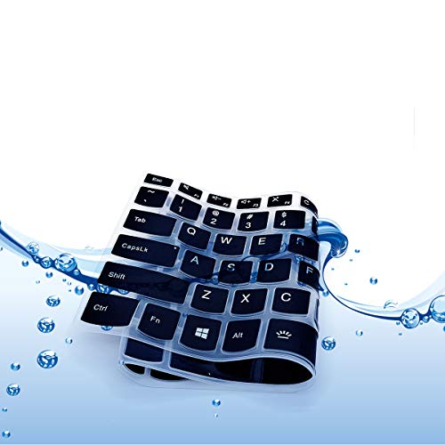 2Pack Keyboard Cover for Lenovo Yoga C740 C940 14" /Lenovo Yoga 6 13ARE05 13ALC6 /Yoga C930 930 920 13.9" /Yoga 720 720S 730 13.3" /Yoga 720 12.5" /Yoga 730 15.6"/Lenovo Flex 14 14" Keyboard Skin - color: Black+Clear