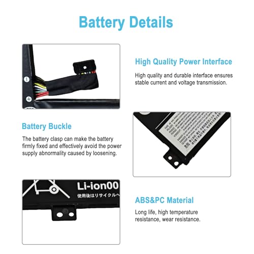 L19L3PG1 Replacement Laptop Battery for Lenovo 100e 300e Chromebook 2nd Gen AST 82CD 82CE Series L19C3PG1 L19M3PG1 5B10X65680 5B10X65684 5B10X65682 5B11A25392 5B11A25390 11.52V 47Wh 4105mAh