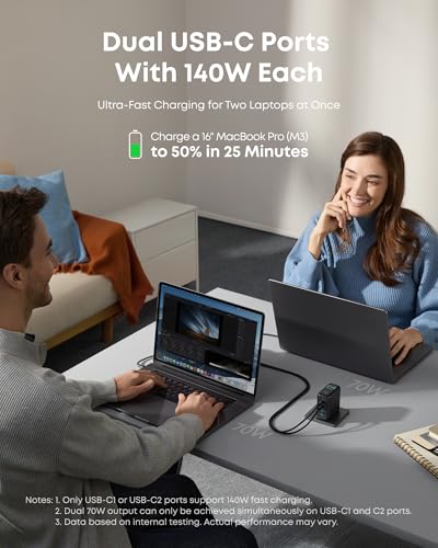 Anker Laptop Charger, 140W USB-C Charger MagGo Power Bank for Apple Watch