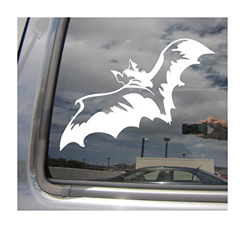 Flying Bat - Vampire Gothic Halloween Blood Sucking - Cars Trucks Moped Helmet Hard Hat Auto Automotive Craft Laptop Vinyl Decal Store Window Wall Sticker 01278