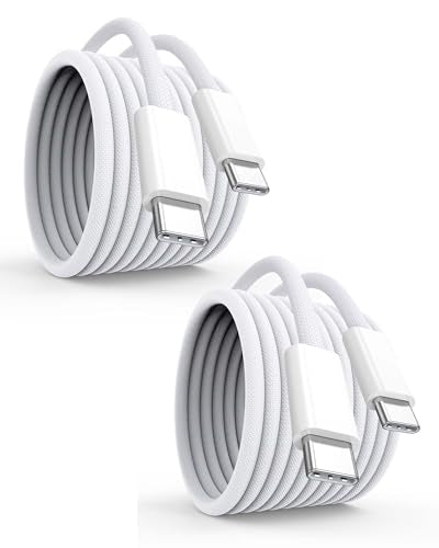 Long USB C to USB C Cable 10 FT 2-Pack, 10FT USBC iPhone Charger Cable 240W for Apple MacBook Neo Pro Air, iPhone 17 Pro Max/16 Pro Max 15 Plus, iPad, Type C to C Charging Cable-White - size: 3M/10FT