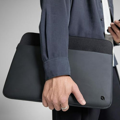 Incase A.R.C. Laptop Sleeve 14 Inch – MacBook Case with Faux Fur Lining, External Pocket – Fits MacBook Pro Air Lenovo Dell HP – Laptop Cover, Computer Case - Travel, Work, College - Black - color: Black