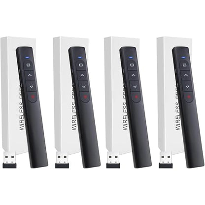 （4 Units） Wireless Presenter Remote, Presentation Clicker with Hyperlink & Volume Remote Control PowerPoint Office Presentation Clicker for Keynote/PPT/Mac/PC/Laptop - style: 4 Units