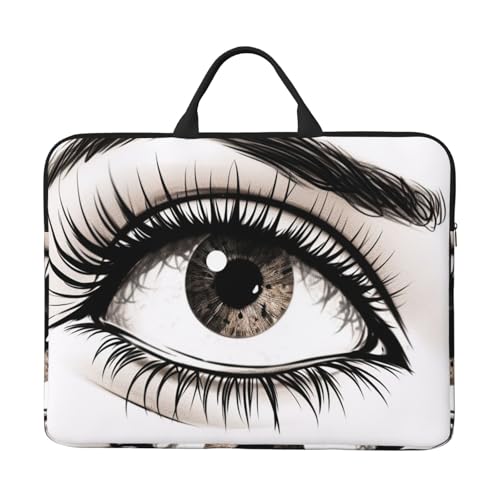 14 Inch Laptop Sleeve Case Waterproof Lightweight Laptop Case BagsEyelash Travel Laptop Bag With Handle For Women Men