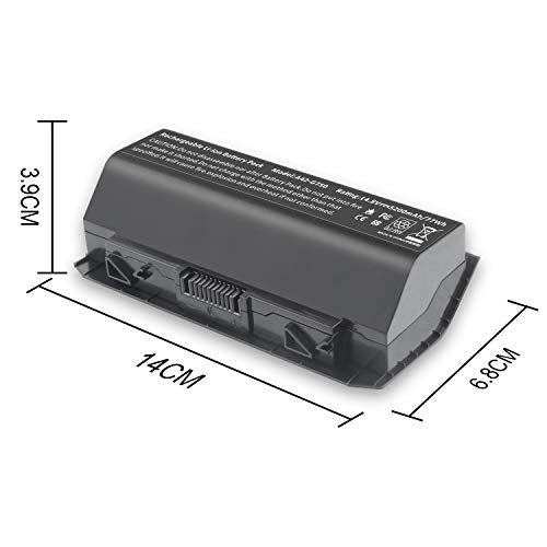 TREE.NB TREENB A42-G750 G750 Replacement Laptop Battery for ASUS G750JM G750J G750JW G750JX G750JZ G750JH G750JS G750Y47JX-BL 0B110-00200000 0B110-00200000M - size: 5.5x2.67x1.53inch A42-G750
