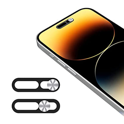 Front Camera Cover,Webcam Cover Compatible for iPhone 14Pro/14 Pro Max,Protect Privacy and Security,Not Affect Face ID, Strong Adhesive-2 Pack-Silver - color: Silver