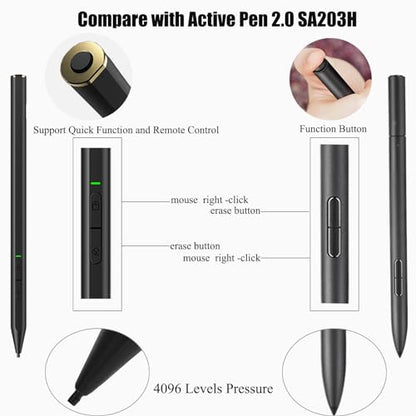 Active Pen 2.0 (C582S) withBluetooth Compatible with ASUS Pen 2.0 SA203H | Compatible with Asus ROG Flow Z13 Pen ORG X13 Pen ROG Flow X16 Active Pen MPP 2.0, 4069 Pressure,Zephyrus Duo Pen - color: ROG