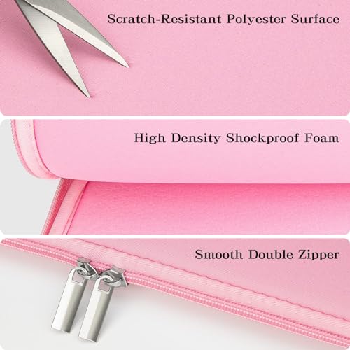 15 16 Inch Laptop Sleeve Protective Case Soft Cover Compatible with 15 Inch MacBook Pro A1707 A1990 (2016-2018) 16 inch MacBook Pro M1 M2 M3 M4 (2024-2019), Pink - color: Pink, size: 15 inch