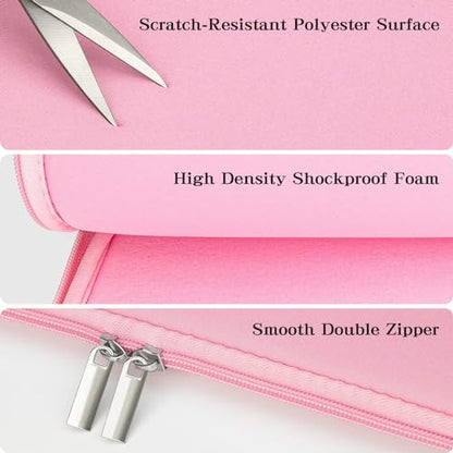 15 16 Inch Laptop Sleeve Protective Case Soft Cover Compatible with 15 Inch MacBook Pro A1707 A1990 (2016-2018) 16 inch MacBook Pro M1 M2 M3 M4 (2024-2019), Pink - color: Pink, size: 15 inch