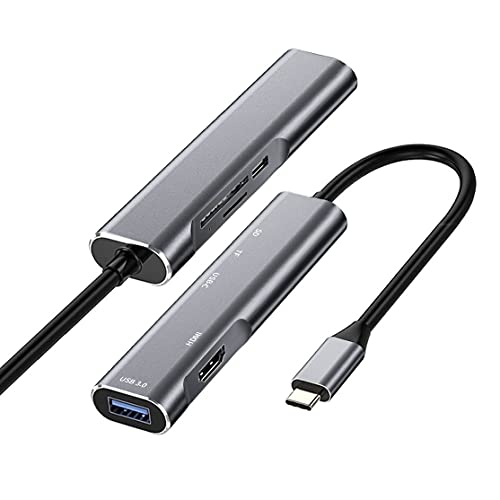 USB C to HDMI Adapter for Samsung DeX,DeX Station for Galaxy S25/S24/S23/S22/Note20/10/Tab S9/S8/S7,DeX hub with HDMI 4K,USB3.0,PD 60W,SD/TF Card Slot,Steam Deck,Nintendo Switch - color: 5IN1 SD/TF