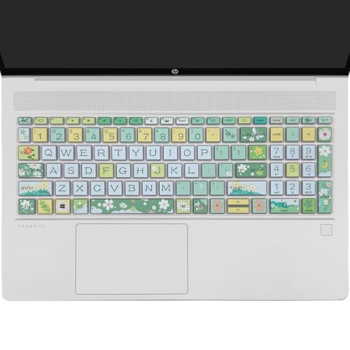 Keyboard Cover for 15.6" HP ProBook 450/455/650 G8/G9/G10, ZBook Power G8/G9 - Cute Spring Flowers Keyboard Skin - color: Spring Flowers