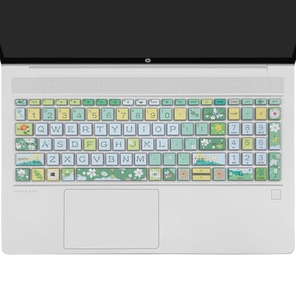 Keyboard Cover for 15.6" HP ProBook 450/455/650 G8/G9/G10, ZBook Power G8/G9 - Cute Spring Flowers Keyboard Skin - color: Spring Flowers