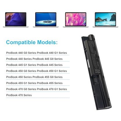 TREE.NB Laptop Battery for HP Probook 440 450 445 470 455 G0 G1 Series 708457-001 707616-242 707616-421 FP06 FP09 HSTNN-IB4J HSTNN-W92C HSTNN-W93C HSTNN-W94C HSTNN-W95C - size: 11x2.3x0.98inch 440