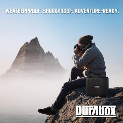 Durabox All Weather Hard Case 16 x 14 x 4” - TSA Approved Hard Shell Travel Case with Customizable Foam for Laptops, Electronics, Guns, Pistols and Other Gear - size: Medium 16 x 14 x 4"