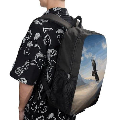 Laptop Backpack with Pocket, Large, Adjustable 17 Inch Bag, Waterproof | Eagle Mountains Computer Bag for Work, Breathable, Expandable Backpack for Women Men, Portable