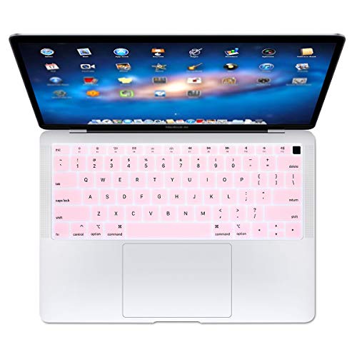 Se7enline for Microsoft Surface Laptop go 2/3 Keyboard Cover 12.4 inch, | Silicone Waterproof Dustproof Durable Washable Laptop Accessories US Layout 2023 2022 2021 2020 2019 2018,Light Pink - color: Light Pink