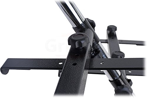 Fat Toad Double DJ Laptop Stand (Table-Top PRO Edition) – 2 Tier Portable PC Computer Equipment Rack with Support Mounts for Music Studio Mixers, Controllers, Monitors & Disc Jockey Booth Gear