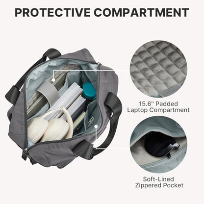 G4Free Protective 16" Laptop Backpack, Large Work Bag for Men Women, Slim Casual Backpacks for Travel, College, Business, Dark Gray - color: Dark Gray