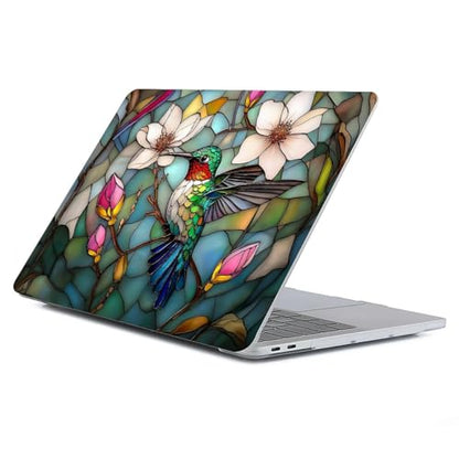 for MacBook 12 Inch Release 2015/2016/2017 Model A1534 Clear Computer Case,Novelty Premium Pattern Hardshell Laptop Case 3D Stained Flower Looking Hummingbird - color: 3D Stained Flower Looking Hummingbird, size: A1534(12 inch)-Clear