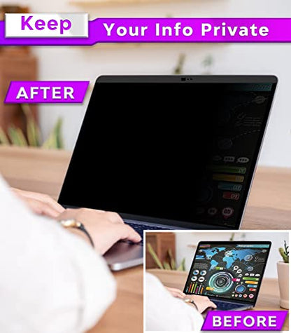 PYS macbook air 13 inch privacy screen Compatible with MacBook Air 13.3'(Released in 2018-2021: A1932,A2179,A2337)-Anti Glare，Webcam Cover Slider，Provide Privacy, Ultra Slim，Easy On - size: MacBook Air 13 Inch(2018-2021,M1)