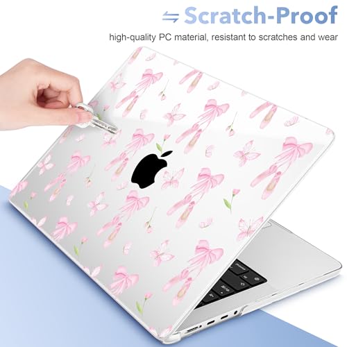 May Chen for 2026 MacBook Pro 14-inch M5 M4 M3 M2 M1 Pro/Max Chip, Release 2026 2025-2021, Model A3427 A3426 A3434 A3112 A3401 A3185, Plastic Hard Shell with Keyboard Cover, Ballet Shoes - color: Ballet shoes