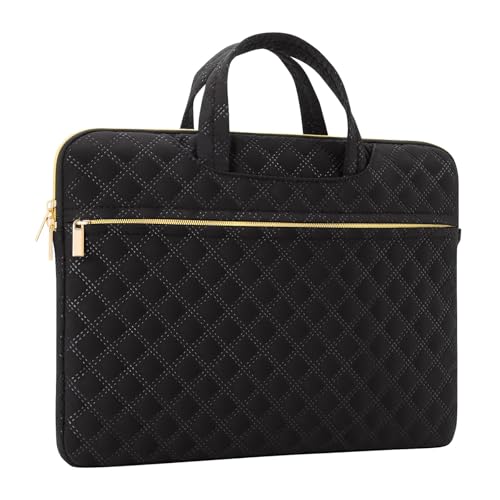Laptop Sleeve Carrying Case Bag 14-15 Inch Polyester Lightweight with Handle Compatible with MacBook Acer ASUS HP Surface Dell Chromebook, Black - color: Black, size: 14"-15"