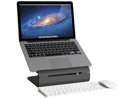 Rain Design iLevel2 Adjustable Height Laptop Stand (Patented) (Silver) (Black) - color: Black