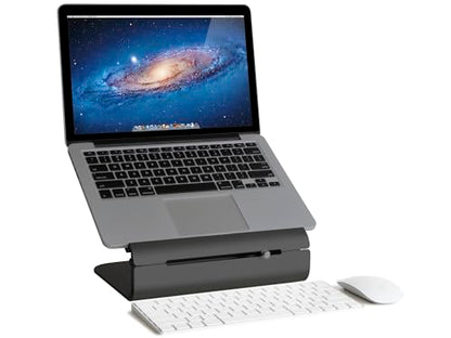 Rain Design iLevel2 Adjustable Height Laptop Stand (Patented) (Silver) (Black) - color: Black