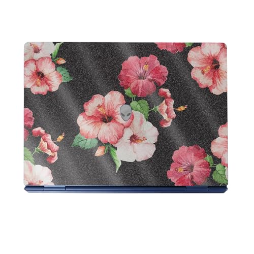 Glossy Glitter Laptop Skin Compatible with Alienware 16/16X Aurora (2025) - Hibiscus - Premium 3M Vinyl Protective Wrap Decal Cover - Easy to Apply | Crafted in The USA by MightySkins - color: Hibiscus, size: 16/16X Aurora (2025) Full Cover Skin, style: G