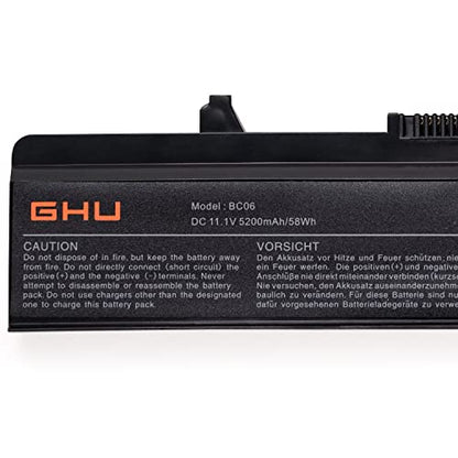 GHU New Laptop Battery 58Wh Replacement for K450N XR693 X284G RU586 RN873 GW240 M911G Compatible with Dell Inspiron 1440 1750 1525 1526 1545 1546 PP29L PP41L Part 312-0844 C601H GW252 HP297 - style: 58 Wh/1525 1526