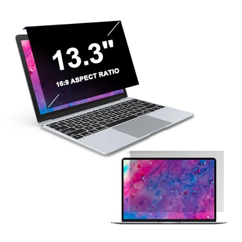 2 Pack Hanging Laptop Screen Protector Panel 13.3 inch, Anti-Blue Light Glare Monitor Privacy Screen Filter, Removable Laptop Privacy Screen Shield, Compatible with Lenovo/HP/Dell/Asus/Acer